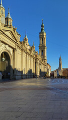 Facade Of Basilica-Cathedral Of Our Lady Of The Pillar Against Sky