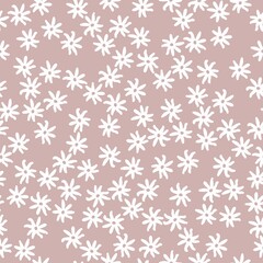 Fototapeta na wymiar Seamless vintage pattern. Small white flowers . Pink background. vector texture. fashionable print for textiles, wallpaper and packaging.