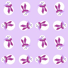 Winter seamless snowman pattern for fabrics and textiles and packaging and gifts and cards and linens and kids 