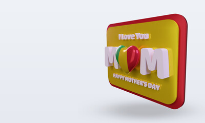 3d mothers day Mali flag rendering right view