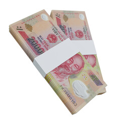 Vietnam Currency Dong 200.000: Stack of VND Vietnam banknote