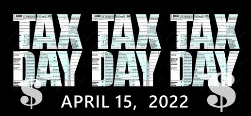 tax day is april 15th banner or header - 491901953