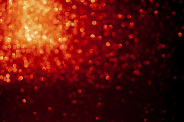 Soft image abstract bokeh dark red with light background.Red,maroon,black color night light...