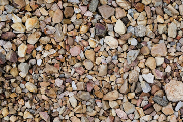 Pebbles of different colors.Horizontal composition