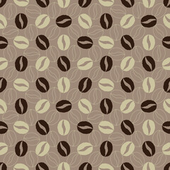 coffee seamless pattern for background, greeting card, packaging, texture, fabric pattern, wallpaper, coffee shop wall decoration 