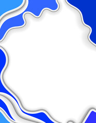 Abstract white background with blue paper cut shapes. Layout vector design for business presentations, banners, flyers, posters, invitations, cards