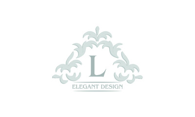 Vector logo with the letter L. Can be used for jewelry, beauty and fashion industry. Great for logo, monogram, invitation, flyer, menu, brochure, background or any desired idea.