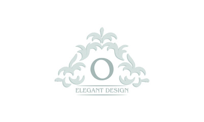 Vector logo with the letter O. Can be used for jewelry, beauty and fashion industry. Great for logo, monogram, invitation, flyer, menu, brochure, background or any desired idea.