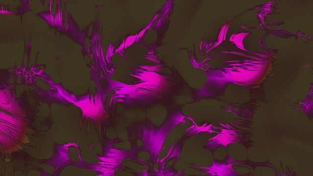 Iridescent plasma texture. Motion. Bursting plasma shimmers and stretches on isolated background. Moving bright plasma on dim background