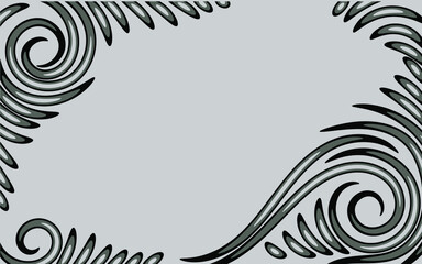 Background with elegant curves element in grey and white colors