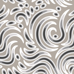  floral seamless pattern with curves element