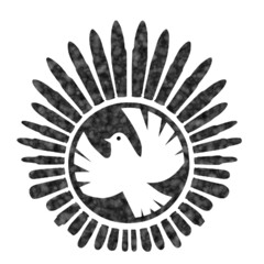 gray war and peace symbol.