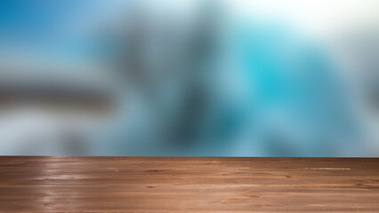 empty wooden table on background