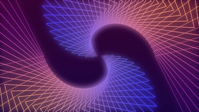 Video para ser usado en discotecas o junto a m&uacute;sica relajante. Se compone de colores neon en tri&aacute;ngulos que fluyen en la pantalla