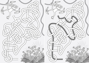 Obraz premium Monkey maze