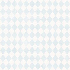 Seamless watercolor pattern with blue rhombus on a white background. Vintage style. Delicate colors. Stock illustration.