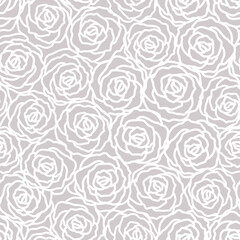 seamless abstract grey floral background with roses Vector floral pattern. Laser cut