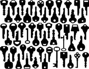 Assorted Key Silhouettes