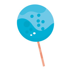 Isolated colored lollipop birthday dessert Vector