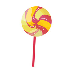 Isolated colored lollipop birthday dessert Vector