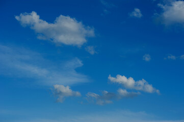beautiful blue sky with clouds, background