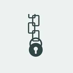 Locked_padlock vector icon illustration sign