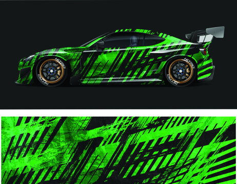 Green Car Wrap Design 