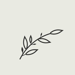 Olive_branch  vector icon illustration sign