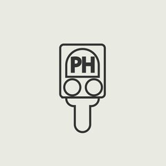  PH_meter vector icon illustration sign