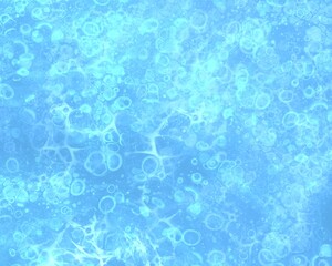 Watercolor water background with bubbles. Liquid texture, blue. Watercolor illustration for presentations or wallpapers for your desktop, laptop, phone.