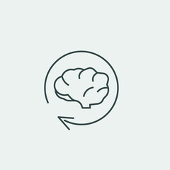  Brain  vector icon illustration sign