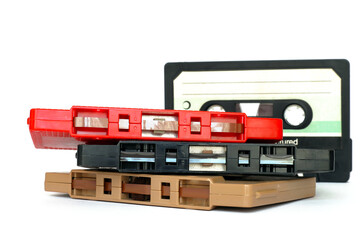 Vintage Cassette tape isolated on a white background