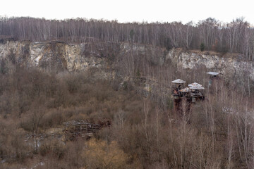 ruins of the limestone mine, the Liban quarry in Cracow, Poland