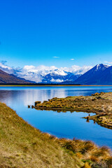 Naklejka premium Mountain scenery in New Zealand