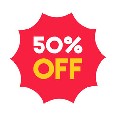 50% off label icon