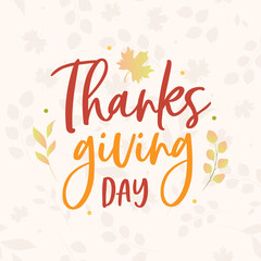 Happy Thanksgiving, Happy Thanksgiving Background, Thanksgiving Banner, Autumn Background, American Holiday Vector Illustration Background