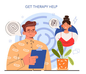How to manage stress instruction concept. Get therapy help.