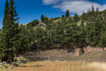 Fototapeta premium Ancient Greek archaeological site of Delphi, Central Greece
