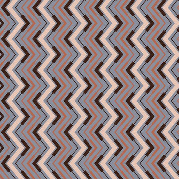 Country western chevron pattern background design element digital paper in coral, peach, brown and gray.