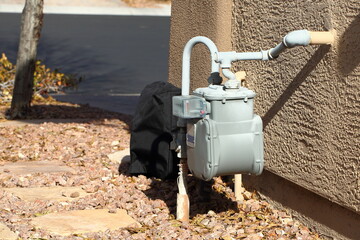 Residential home natural gas meter