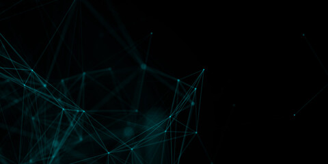 Abstract beautiful geometric background. Abstract plexus futuristic, polygonal space with a dark background. Plexus fantasy. Abstract technology