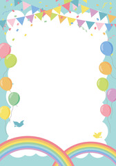Cute Party Frame with Message Space