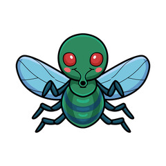 Cute little house fly cartoon