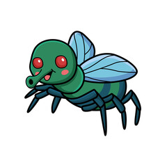 Cute little house fly cartoon