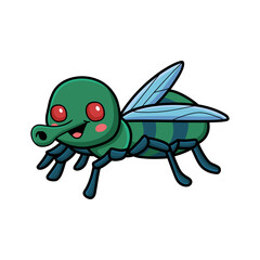 Cute little house fly cartoon