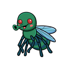 Cute little house fly cartoon