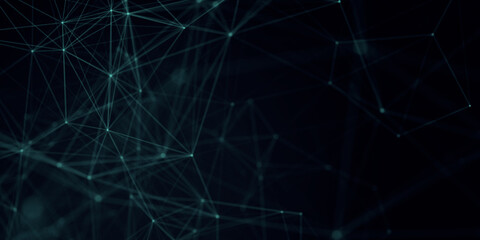 Abstract beautiful geometric background. Abstract plexus futuristic, polygonal space with a dark background. Plexus fantasy. Abstract technology