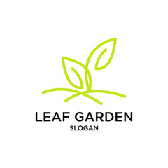 CBD Cannabis Marijuana Pot Hemp Leaf with Line Art style Logo design