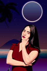 A beautiful sunset on the beach