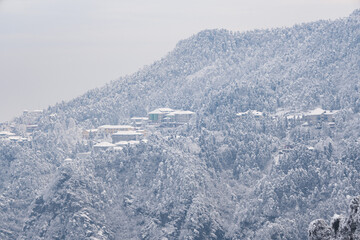 Winter snow scene in Lushan 5A Scenic Area, Jiujiang City, Jiangxi Province